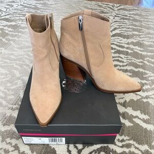 Vince Camuto Beige Ankle Booties